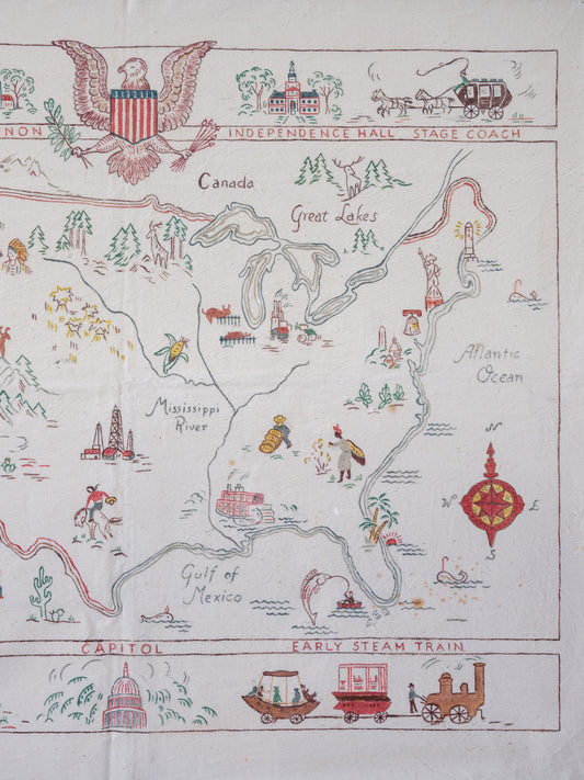 Folk Art Pictograph Map