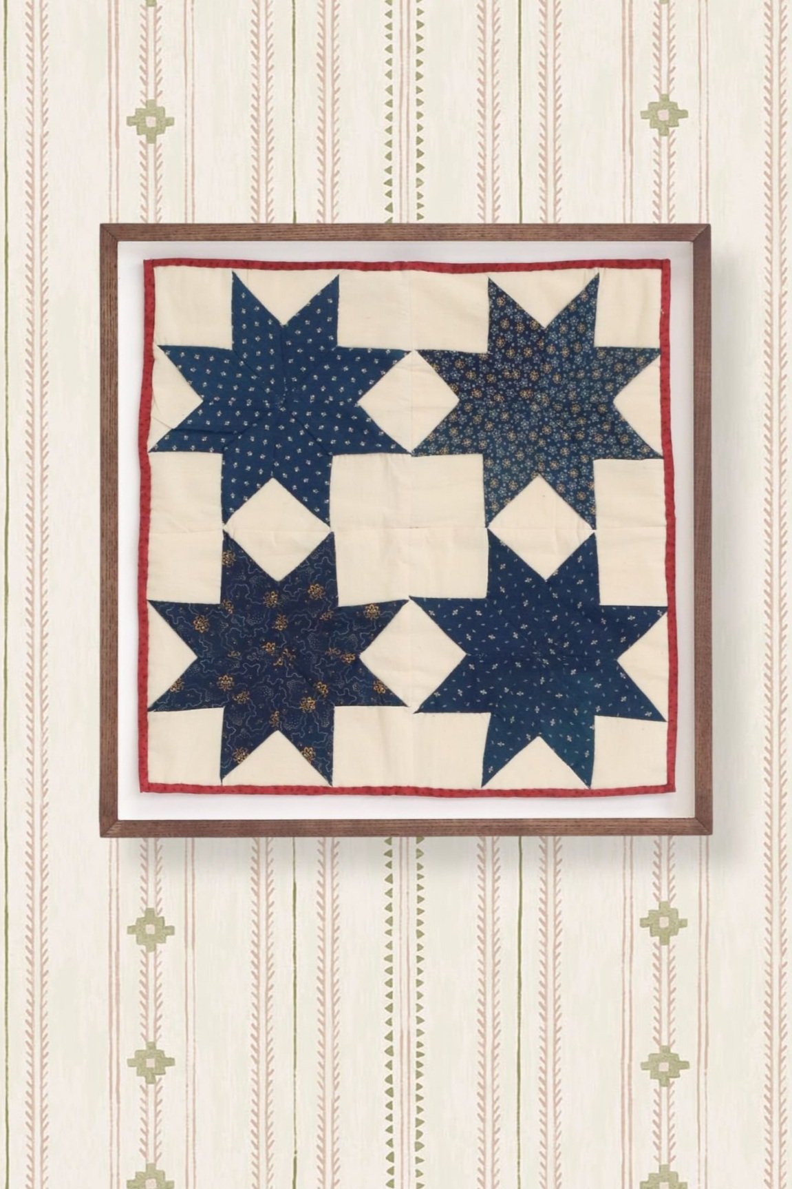 Framed American Patchwork Quilt