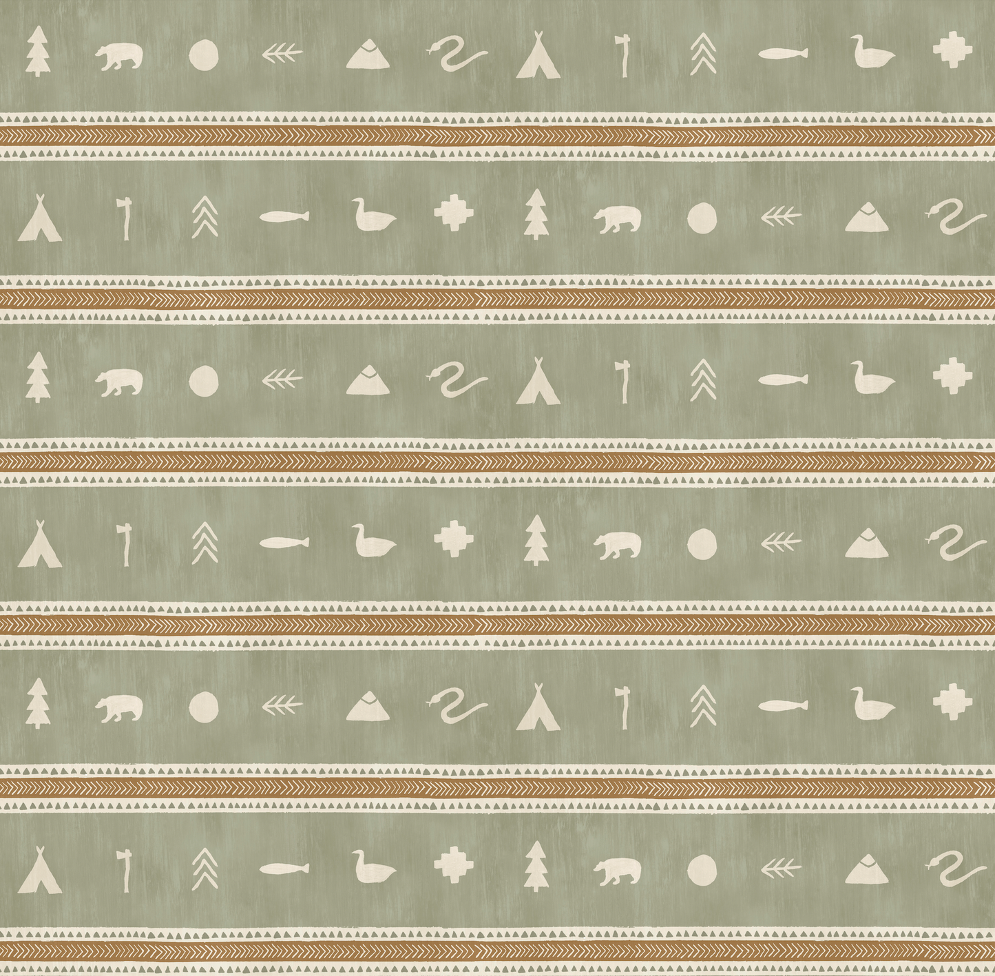 Cabin Stripe Wallpaper - Khaki
