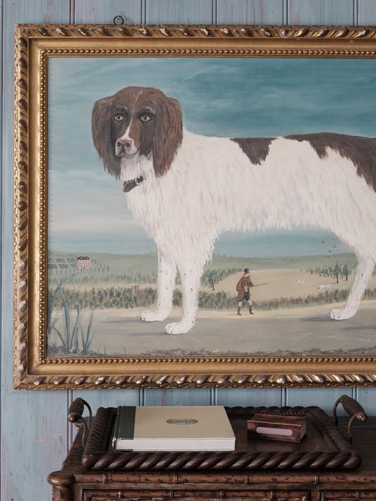 Large Scale Folky Spaniel Painting