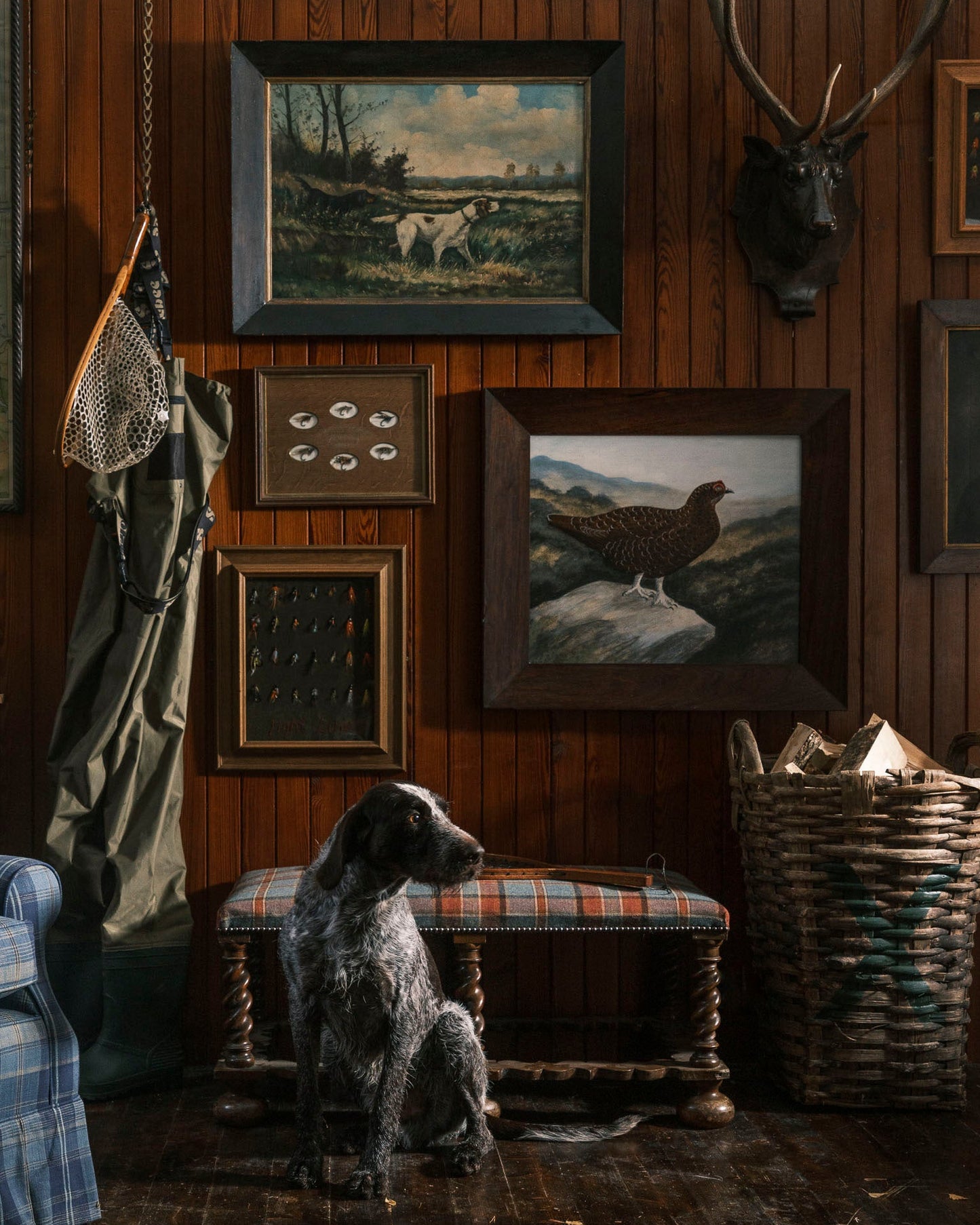 19th Century Carved Wooden Stags Head