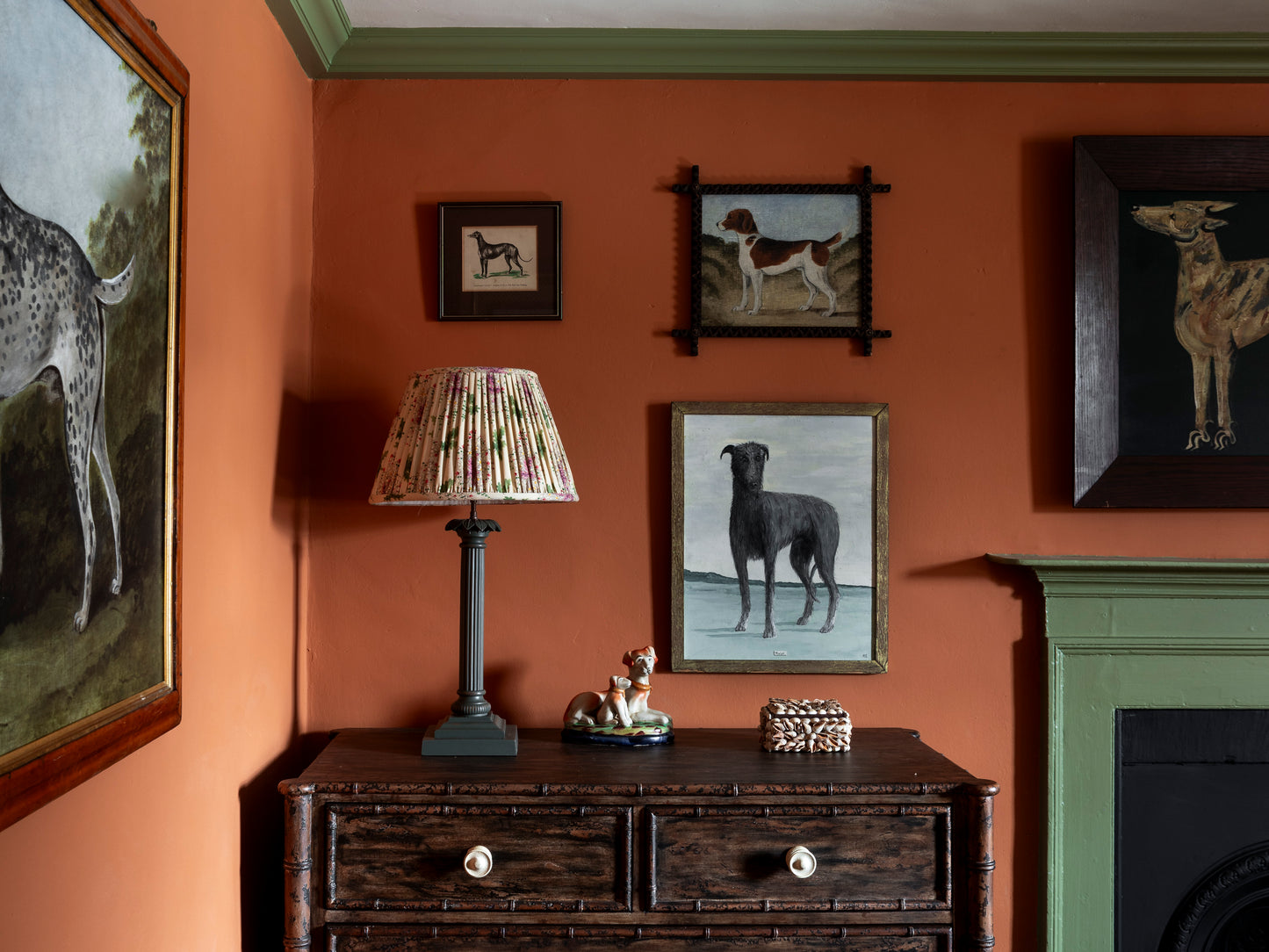 The Palm Column Lamp - Bronze Green
