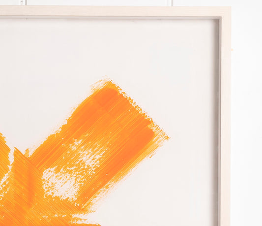 "X Marks the Spot Orange" Framed Print