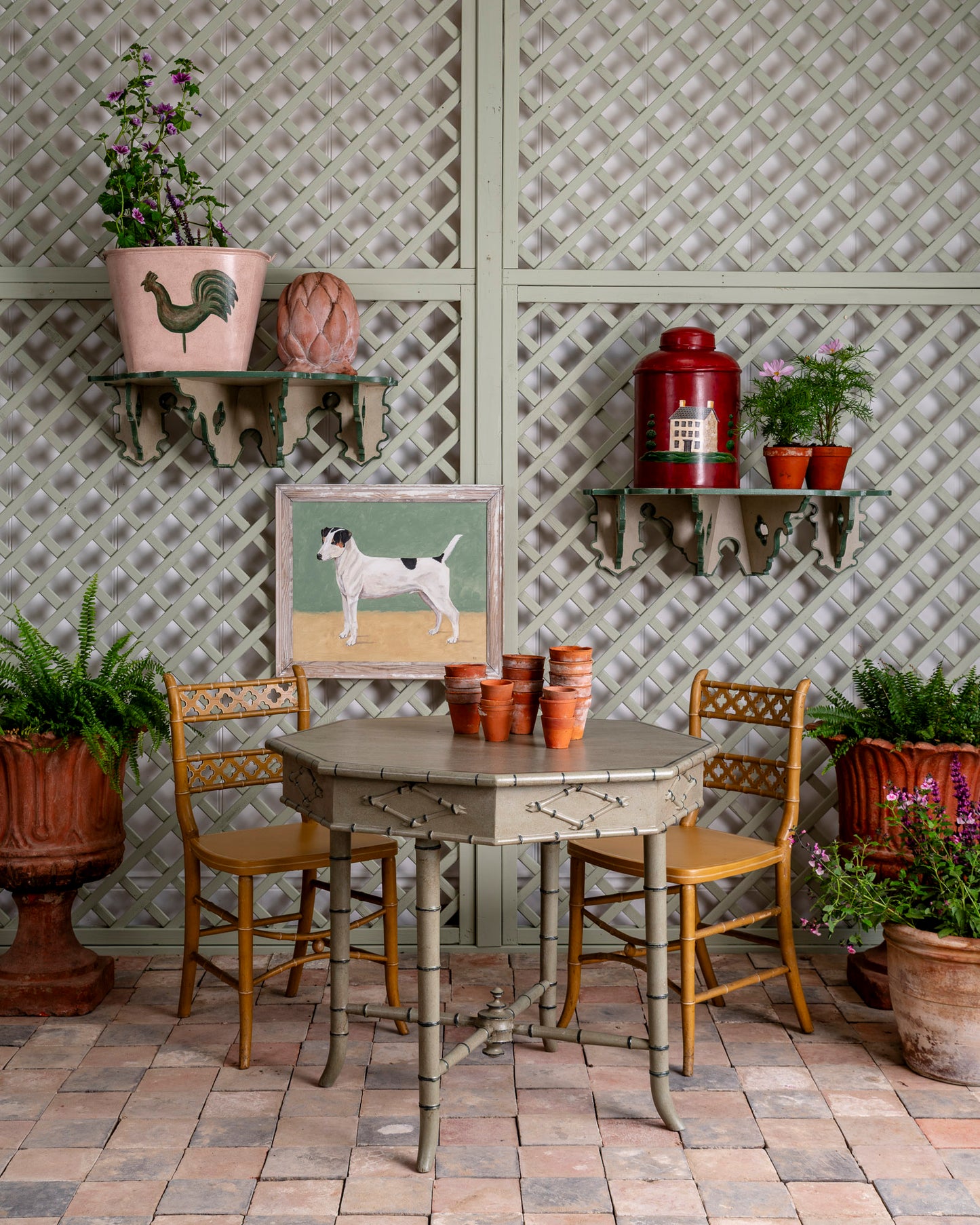 Folky Jack Russell Painting