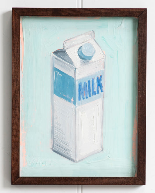 "Milk" Blue Framed Painting
