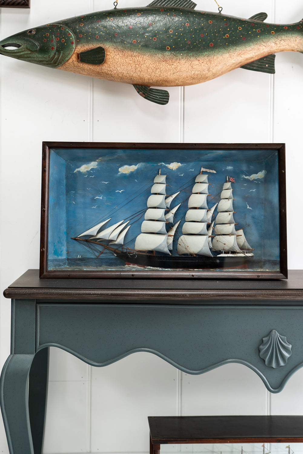 19th Century Sailor-Made Ship Diorama