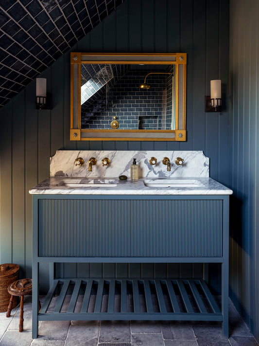 HÁM Framed Reeded Double Vanity