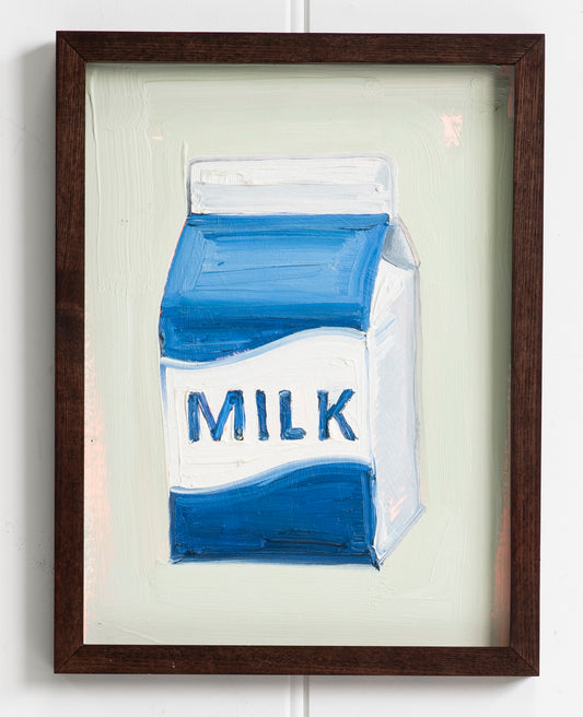 "Milk" Green Framed Painting