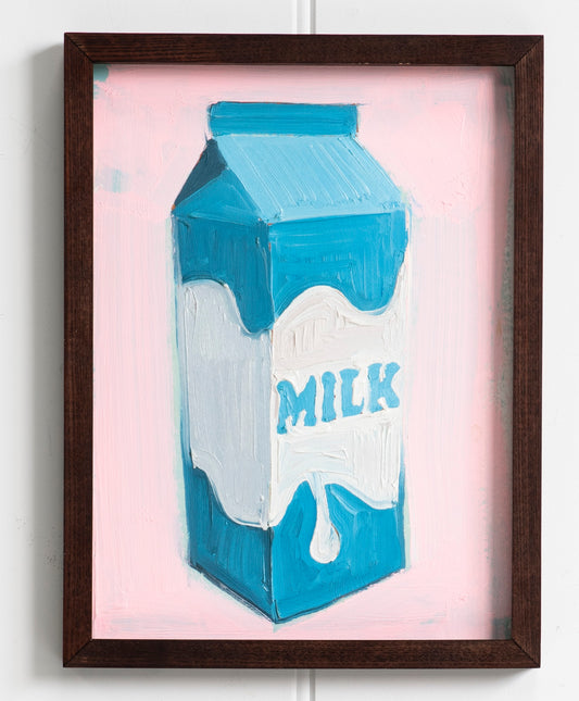 "Milk" Pink Framed Painting