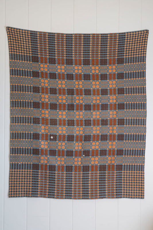 Vintage Blue Welsh Blanket