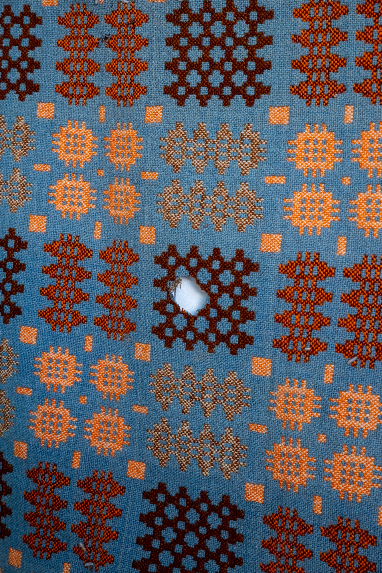 Vintage Blue Welsh Blanket