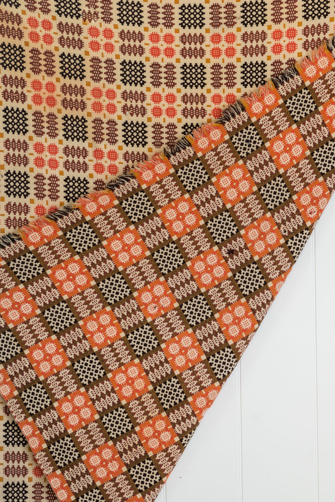Vintage Orange Welsh Blanket