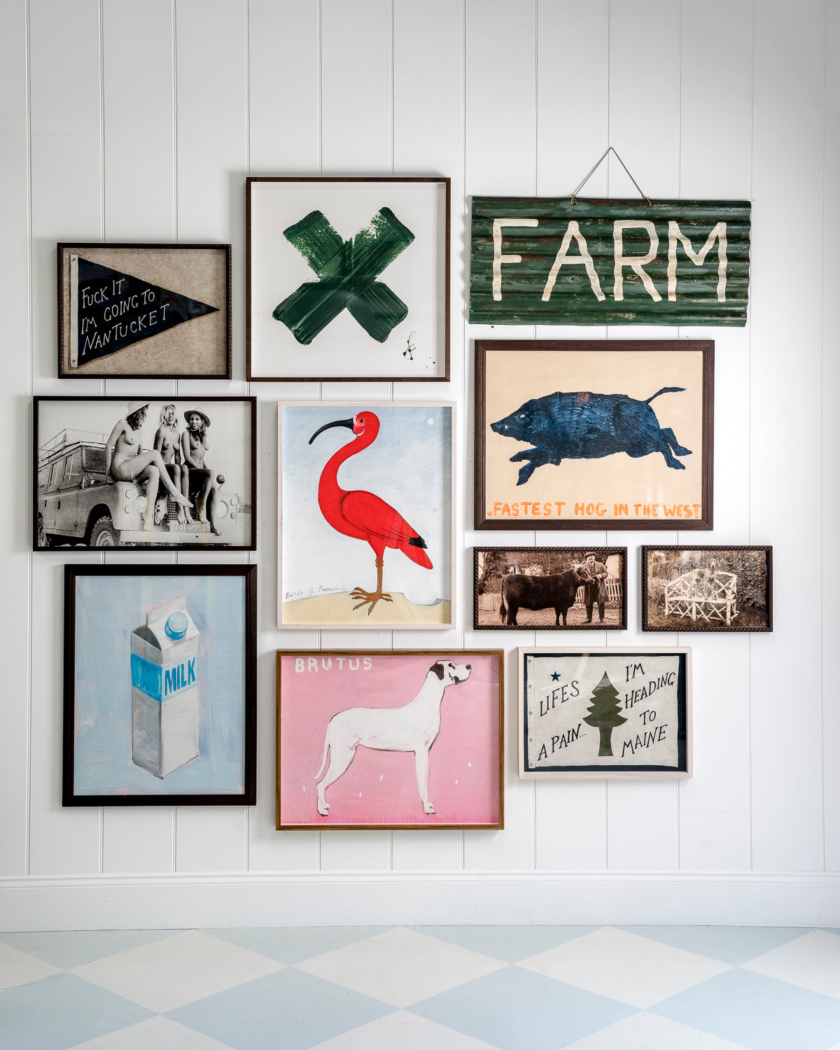"X Marks the Spot Green" Framed Print