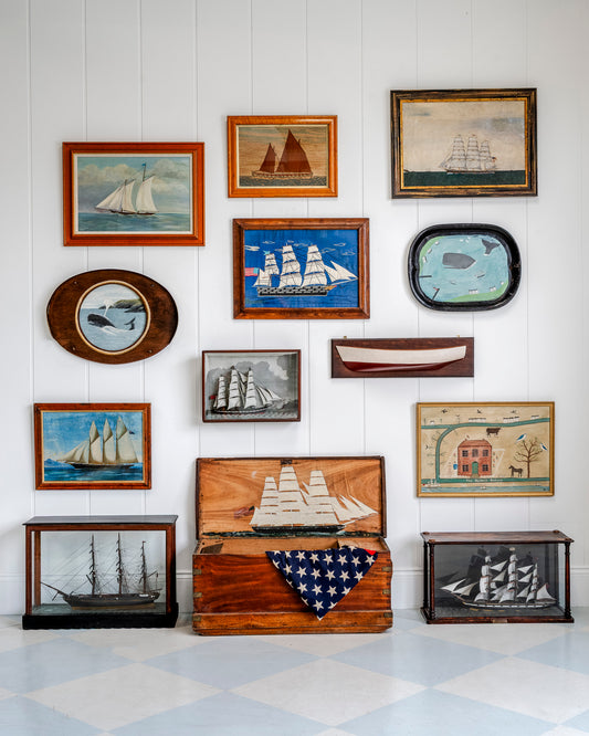 19th Century Woolwork Ship