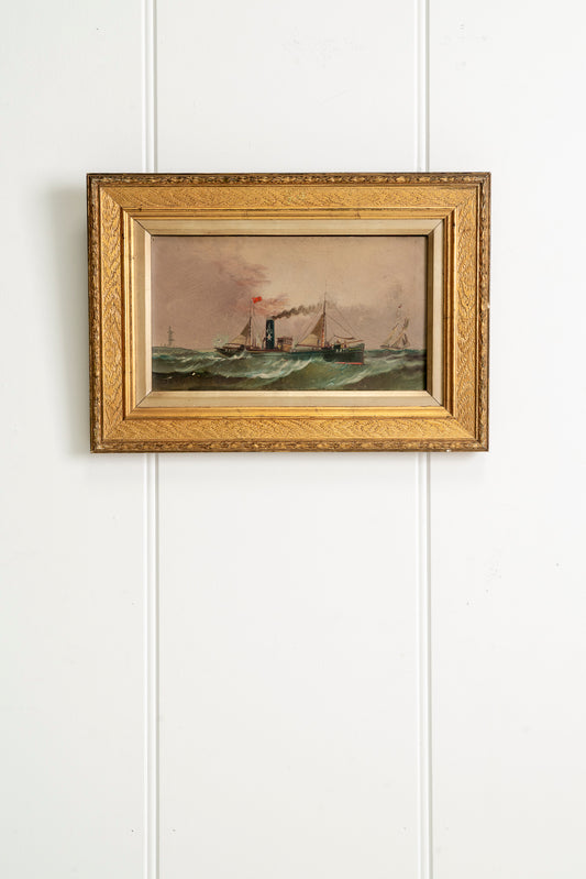 A Pair of Original Steam Trawler Paintings