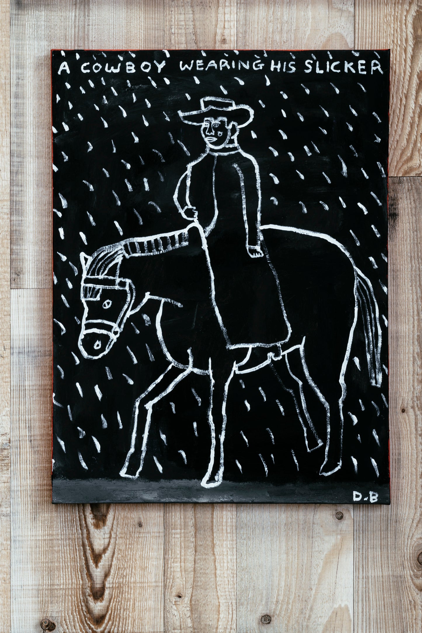 "A Cowboy Wearing His Slicker"