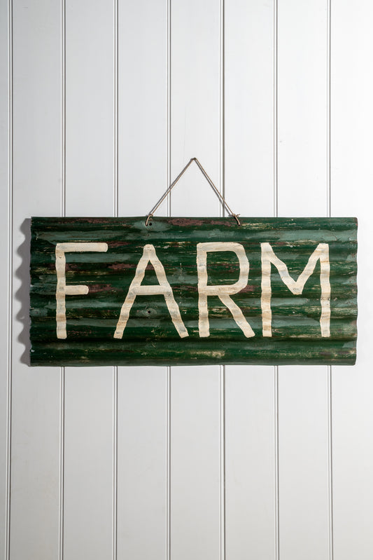 "Farm" Corrugated Iron Sign