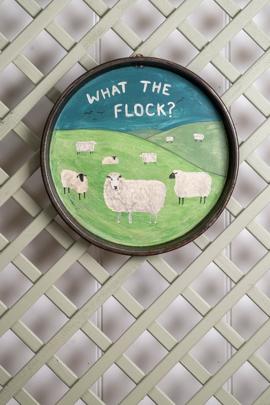 "What the Flock " Metal Tray