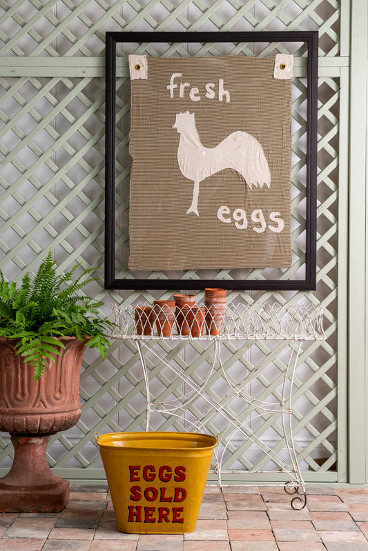 "Fresh Eggs" Framed Flag