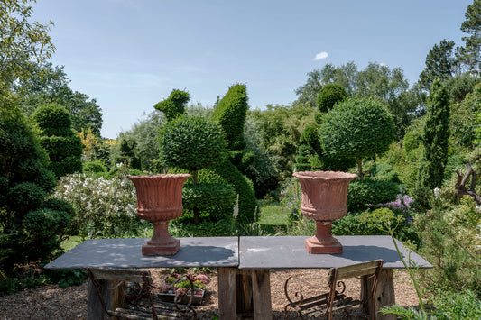 A Pair of Terracotta Urns