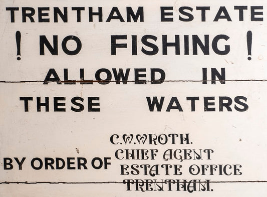 20th Century "No Fishing" sign