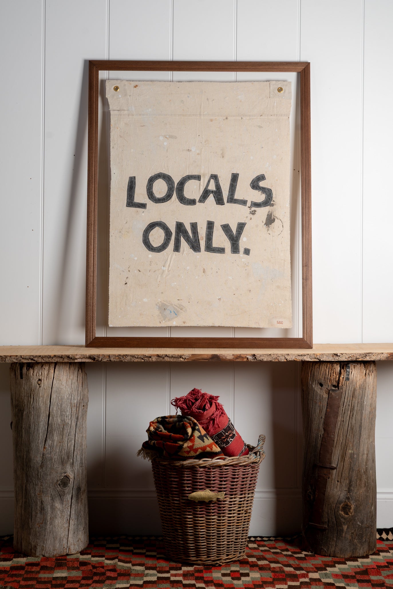 "Locals Only" Framed Flag