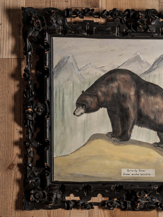 "Grizzly Bear" Naive Painting