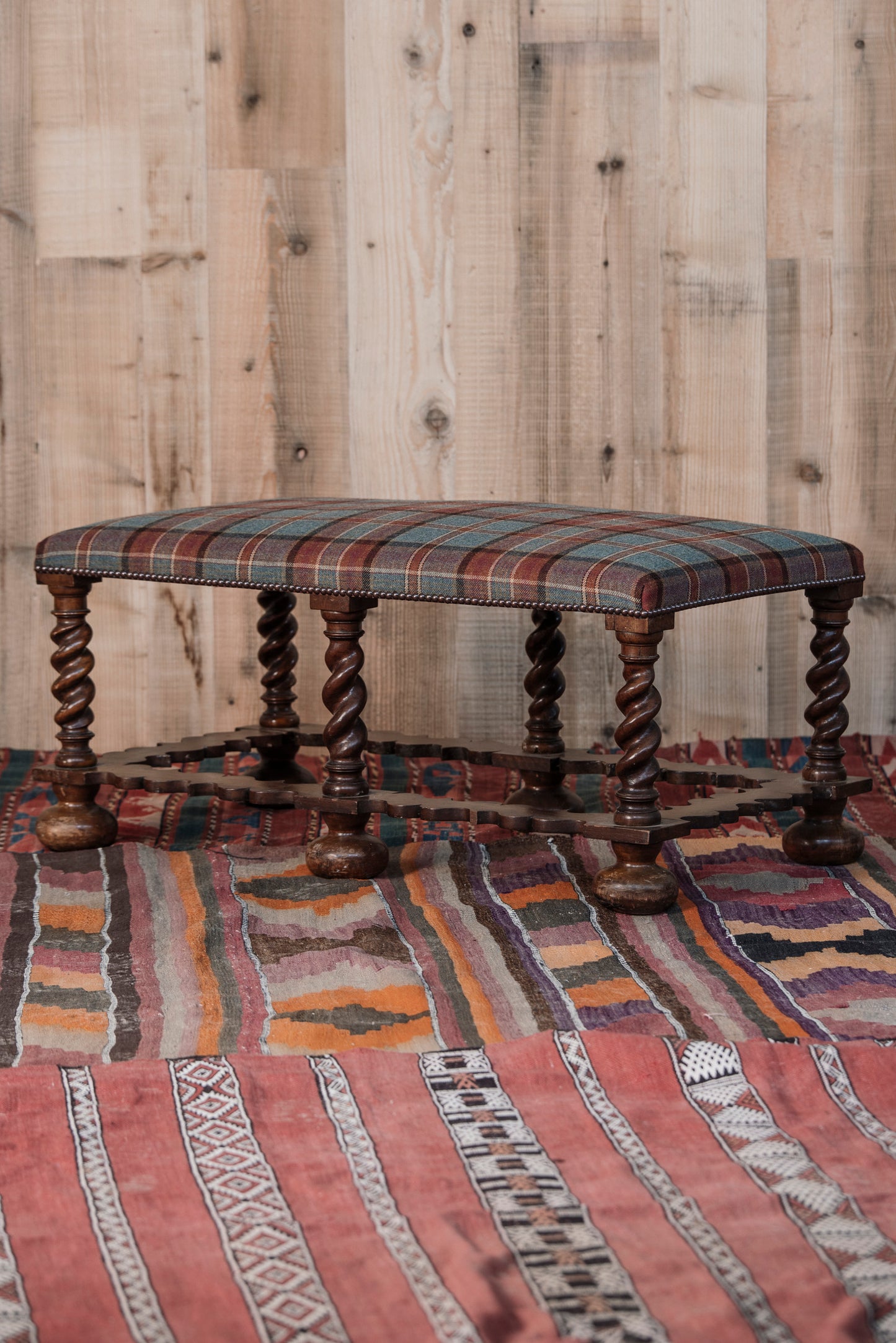 Decorative Barley Leg Stool