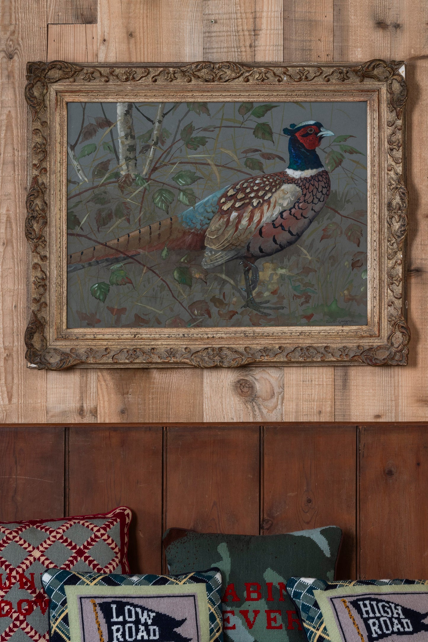 Pheasant Landscape Painting