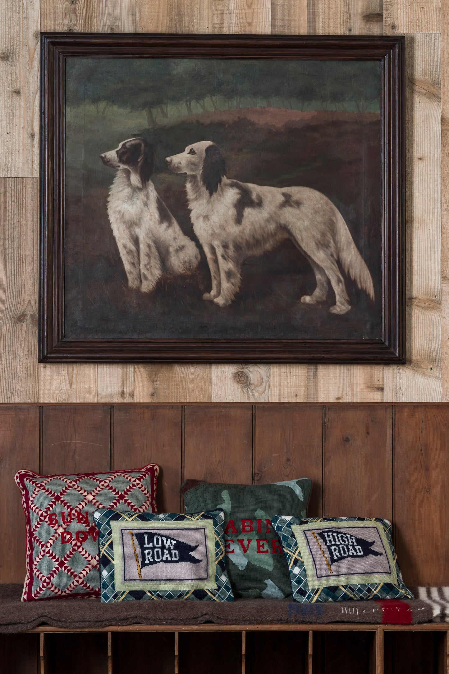 Naive Painting of a Pair of Gun Dogs