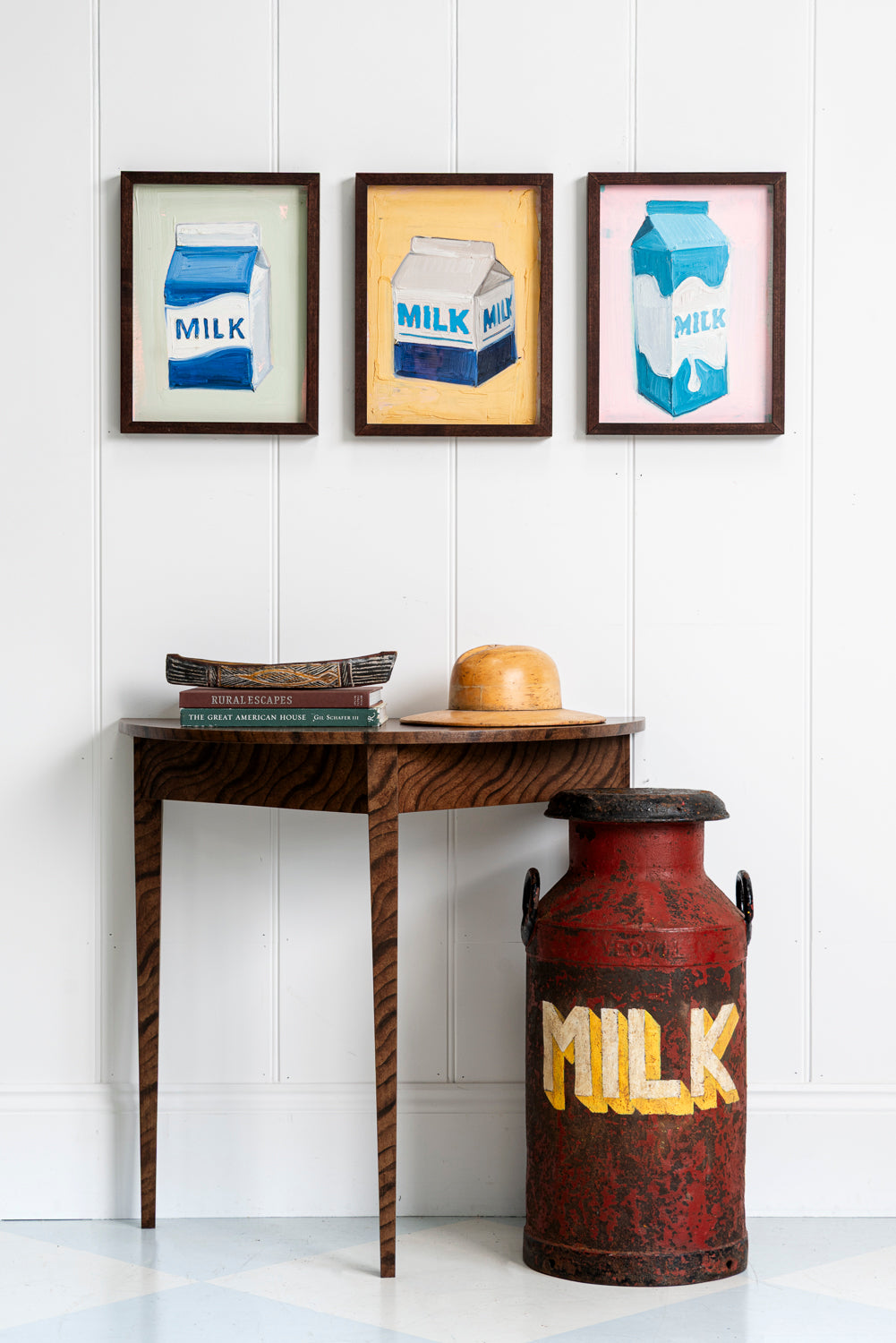 "Milk" Pink Framed Painting