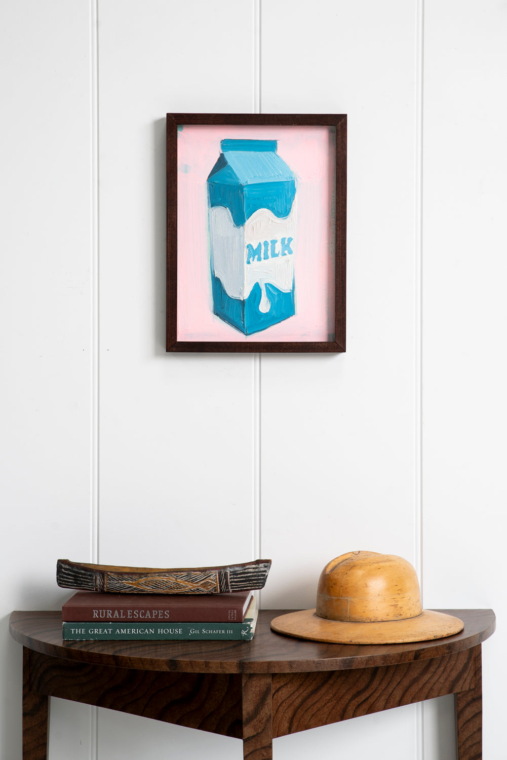 "Milk" Pink Framed Painting