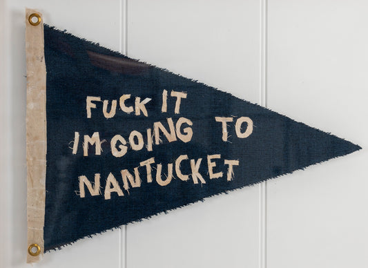 "Fuck It, I'm Going to Nantucket" Framed Flag