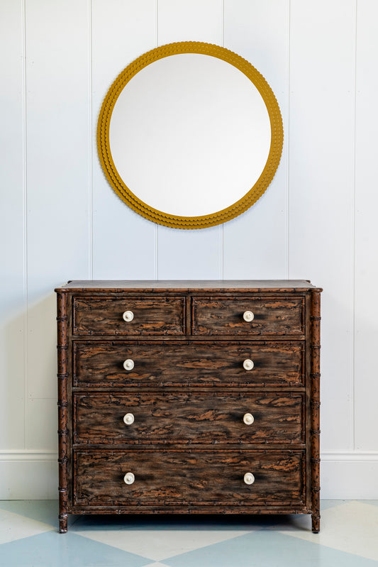 HÁM Scalloped Edge Mirror - India Yellow