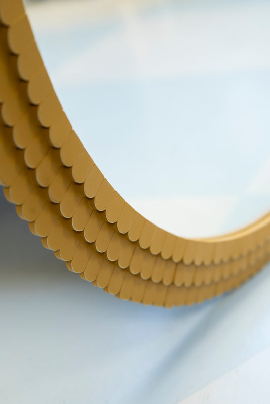 HÁM Scalloped Edge Mirror - India Yellow