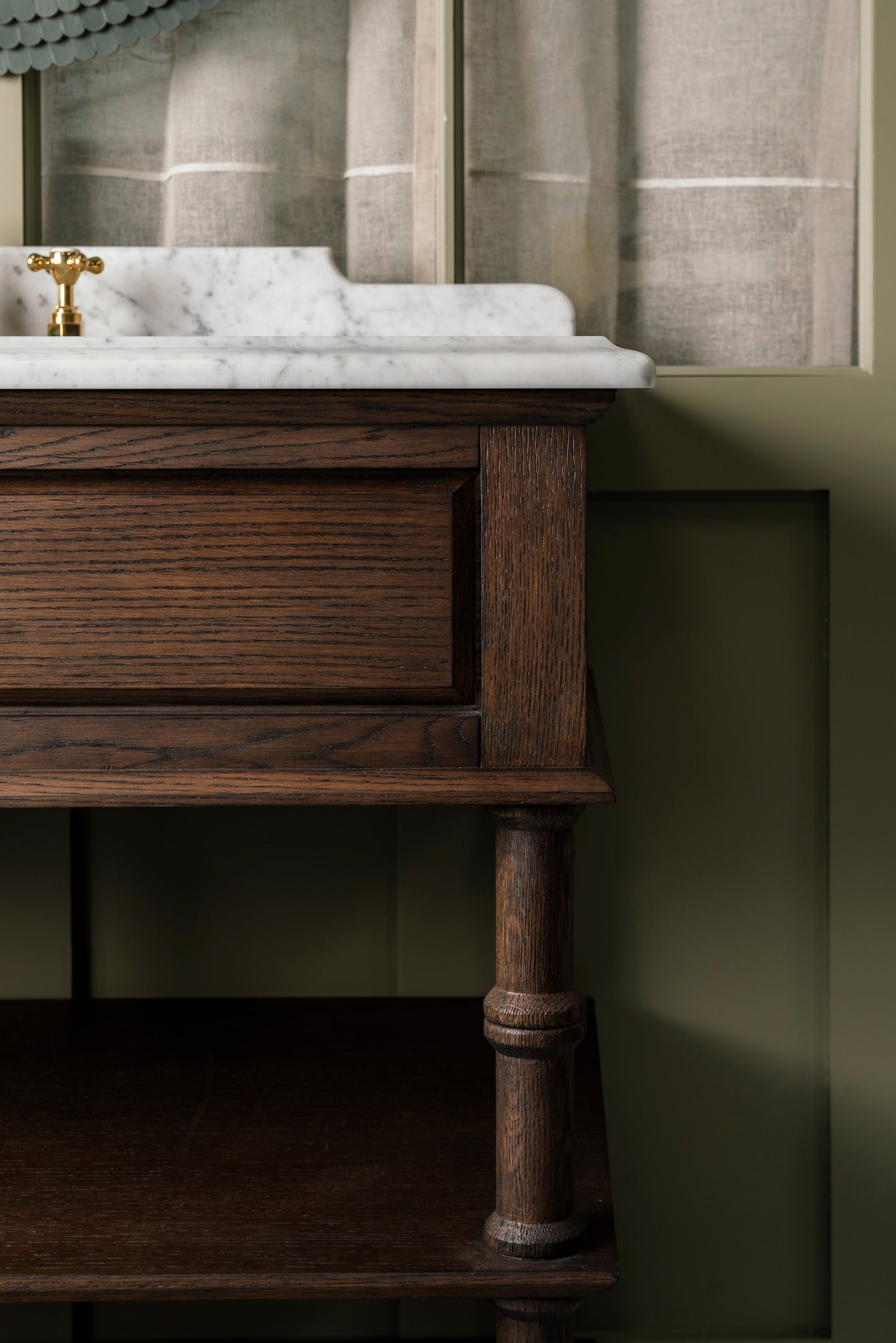 The Spool Vanity - Dark Timber
