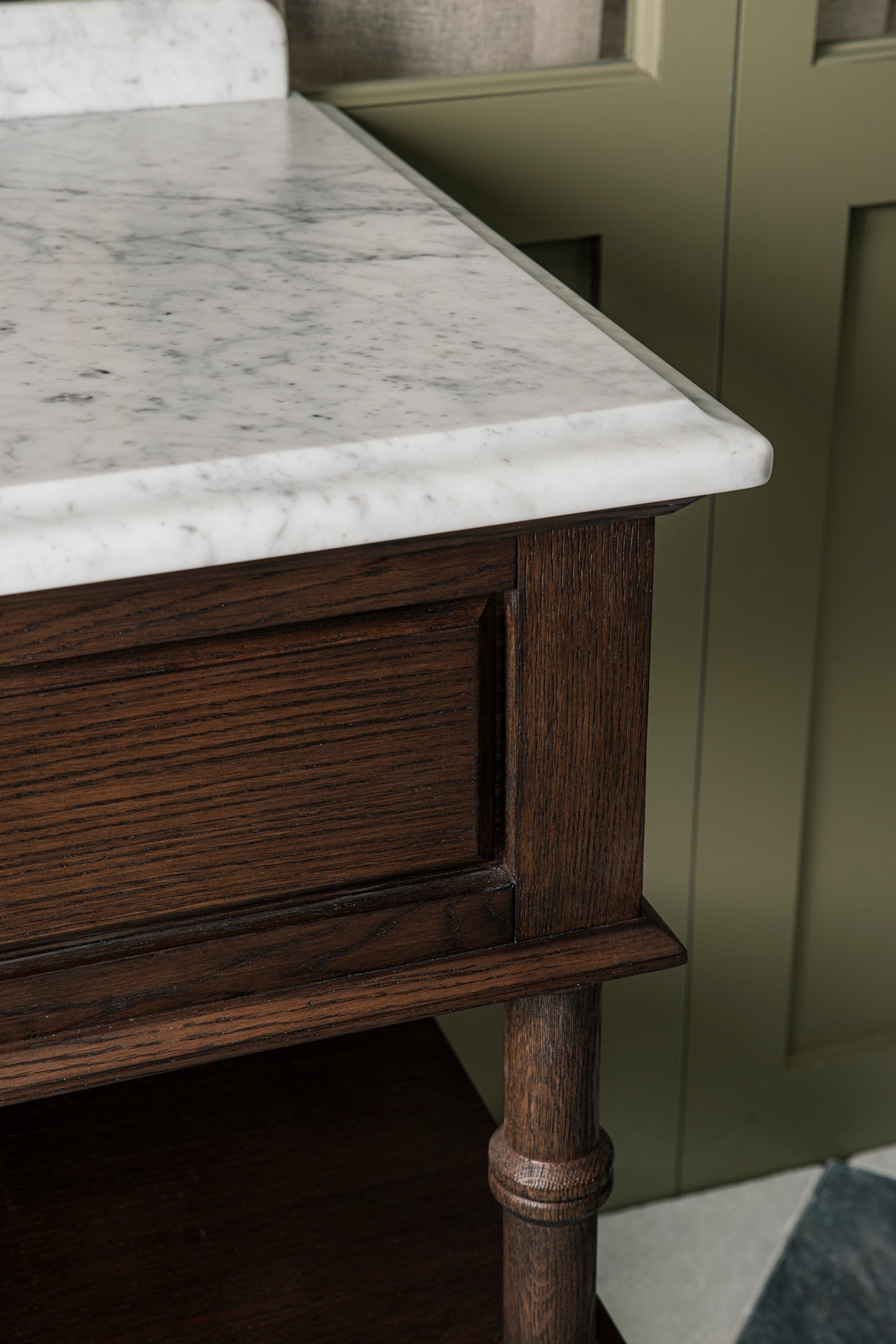The Spool Vanity - Dark Timber