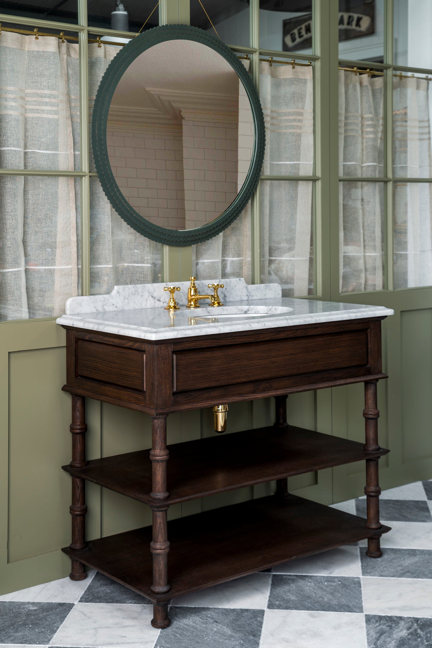 The Spool Vanity - Dark Timber