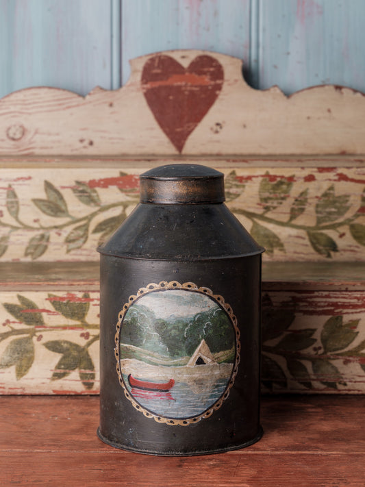 Hand painted Tea Caddy