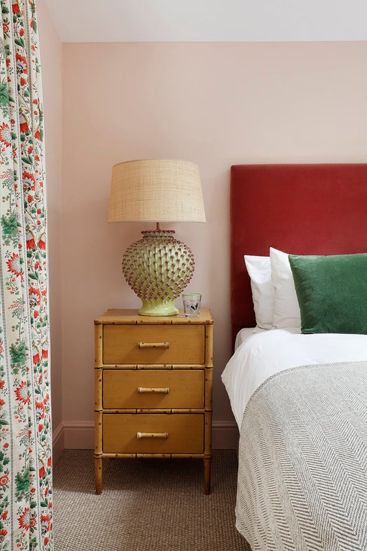 Pinecone Lamp - Green & Red Finish