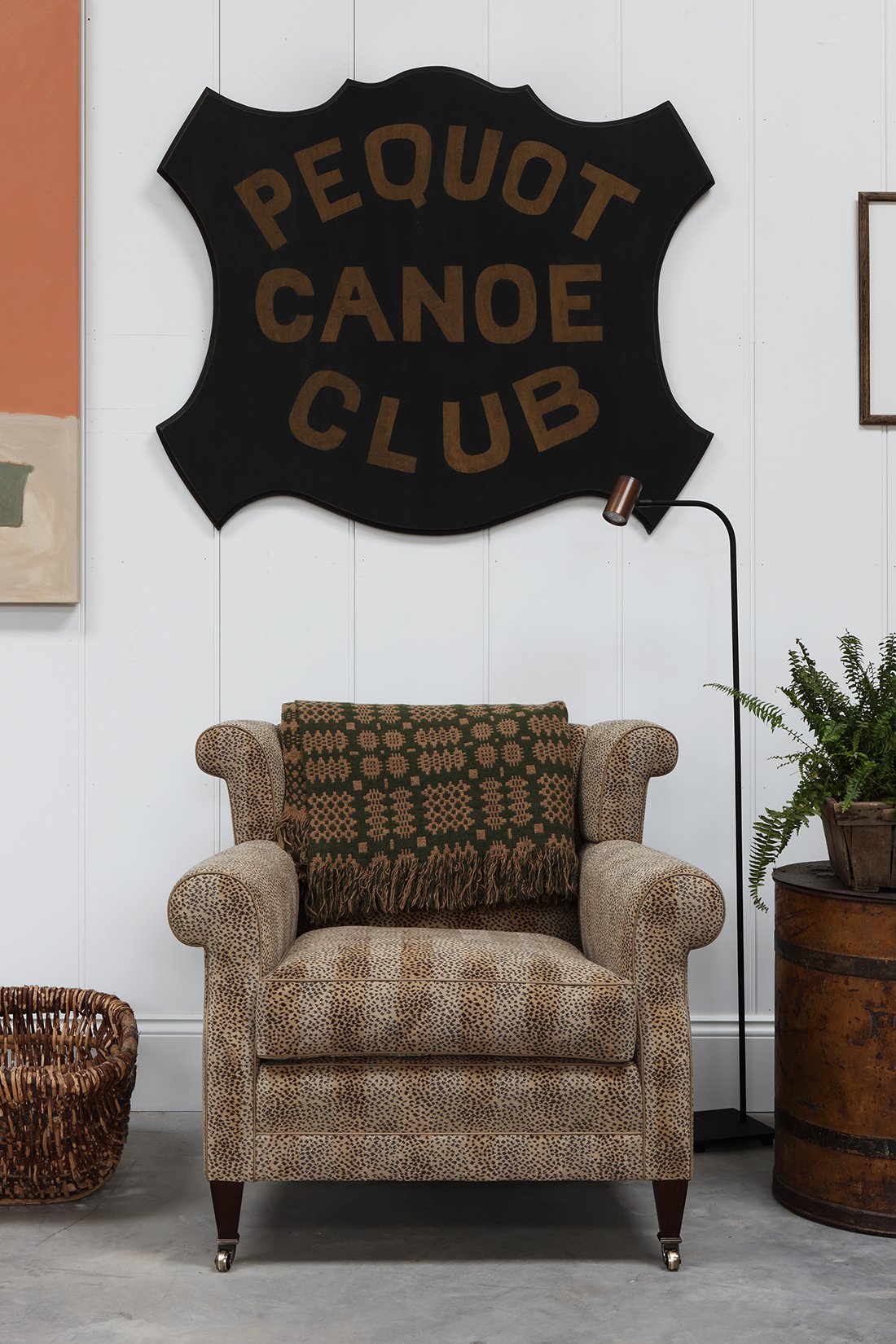"Pequot Canoe Club" Wooden Sign
