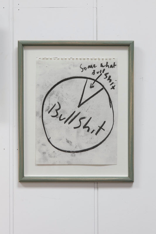 "Bullshit Chart" Framed Charcoal Sketch