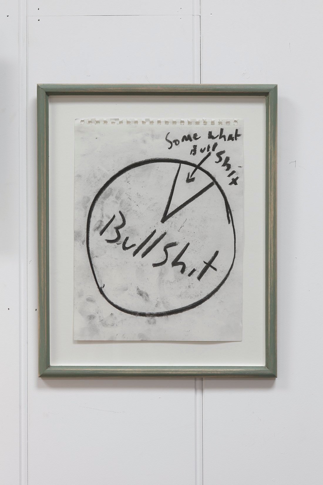 "Bullshit Chart" Framed Charcoal Sketch