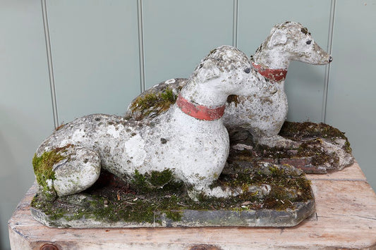 A Pair of Stone Whippets