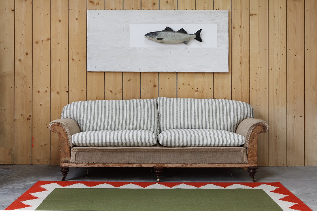 Deconstructed Scroll Arm Sofa