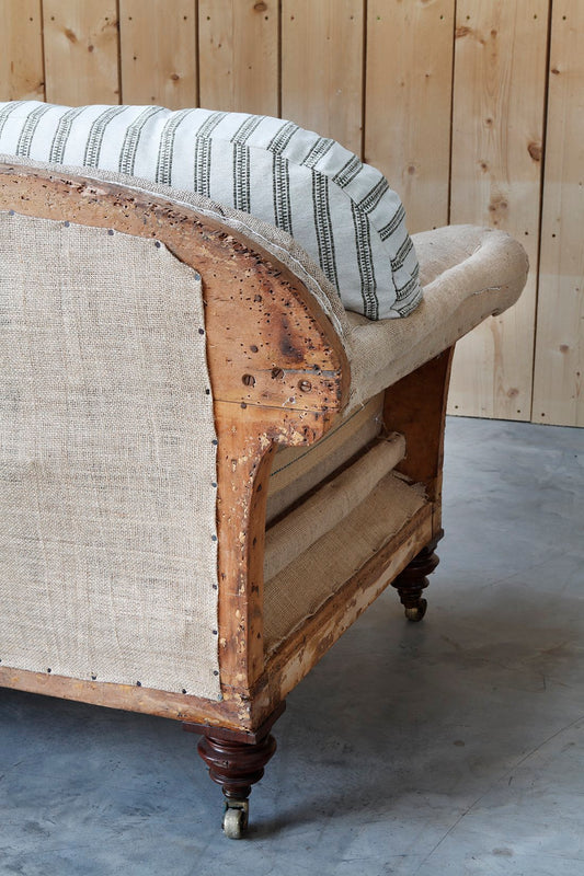 Deconstructed Scroll Arm Sofa