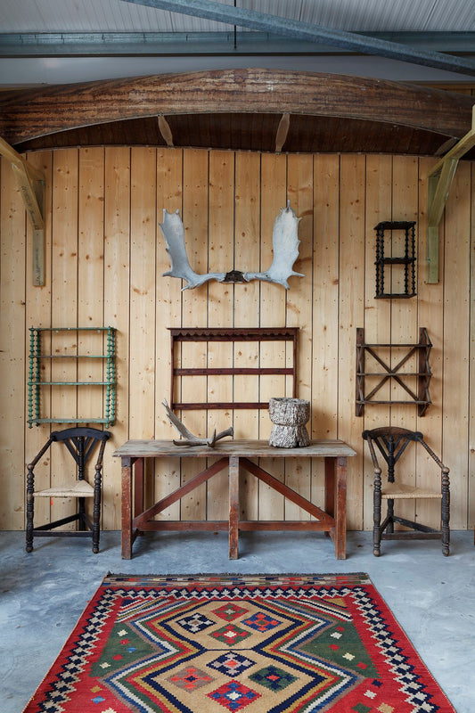 Small Antique Cotton Reel Shelves