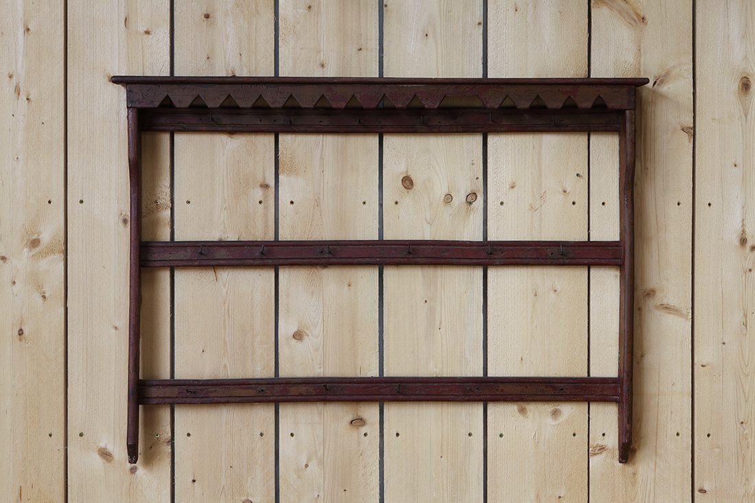 Decorative Pine Antique Wall Shelf