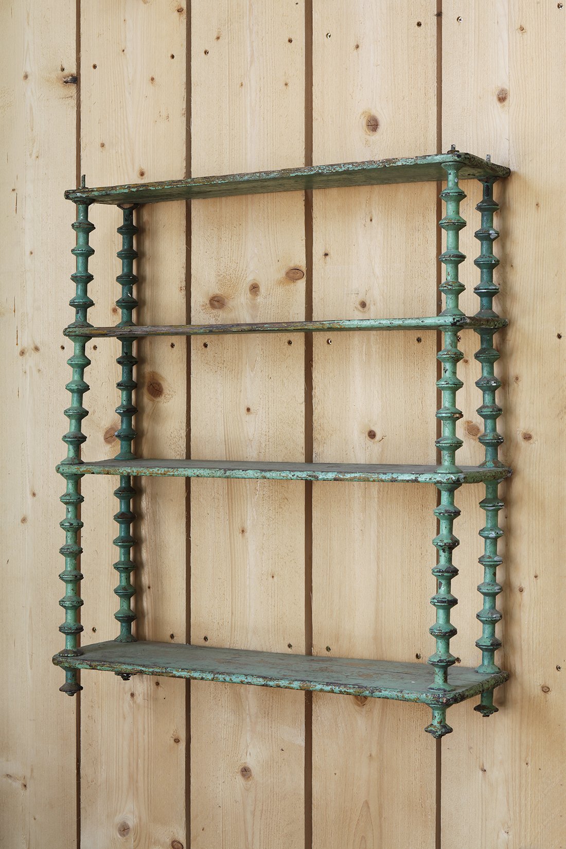 Green Cotton Reel Shelves