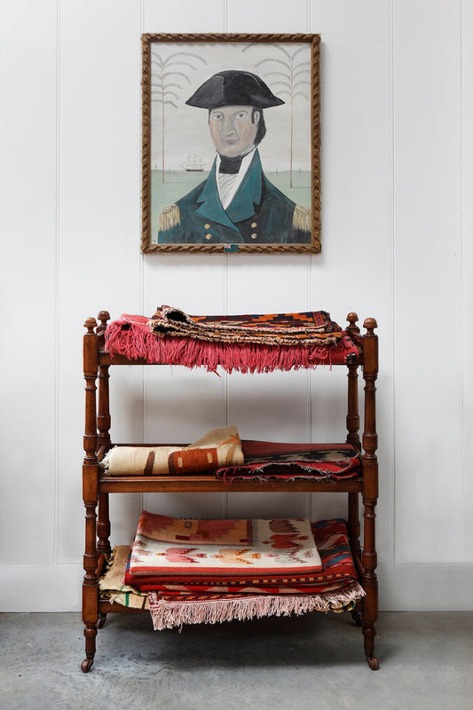 Folk Art Painting of a Naval Captain